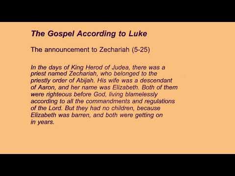 2. The Announcement to Zechariah (Luke 1:5-25)
