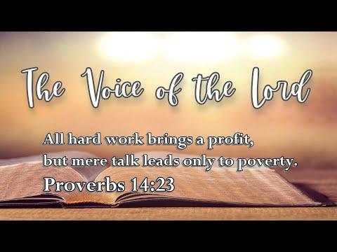 Proverbs 14:23  The Voice of the Lord February 11, 2021 by Pastor Teck Uy