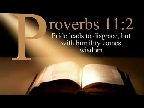 Proverbs 11:2 “When pride comes, then comes disgrace, but with humility comes wisdom.”
