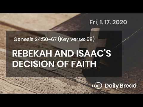 Bible Voice Reading Daily Devotion / Genesis 24:50~67 / UBF