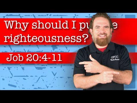 Why should I pursue righteousness? - Job 20:4-11
