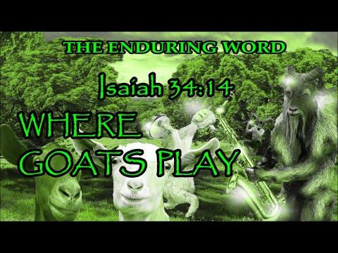 WHERE GOATS PLAY  (Isaiah 34:14)