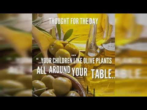 Your children like olive plants all around your table(Psalm 128:3) Thought for the day, Nov 19, 2018
