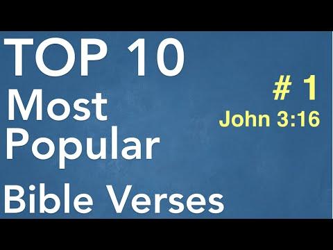 10 Most Popular Bible Verses  (#1 - John 3:16)