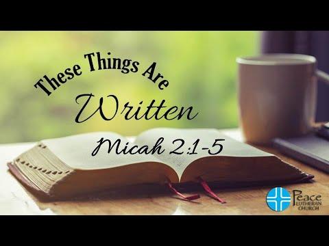 TTAW - Micah 2:1-5