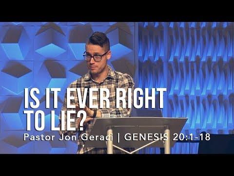 Genesis 20:1-18, Is It Ever Right To Lie?