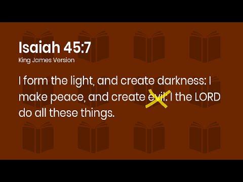Does God "create evil"? Isaiah 45:7