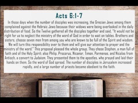 Acts 6:1-7 PHS Biblical Framework