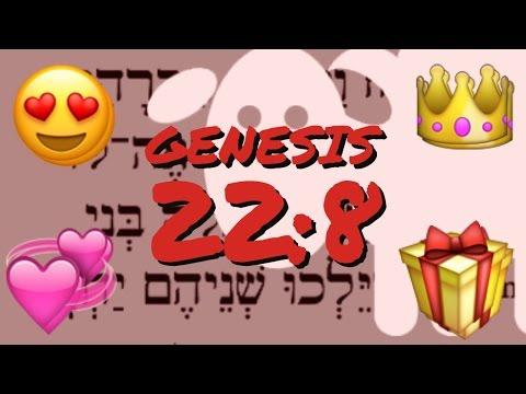 Genesis 22:8 ✡ Have fun learning Hebrew with emojis! Vayera & John 3:16 ❤️