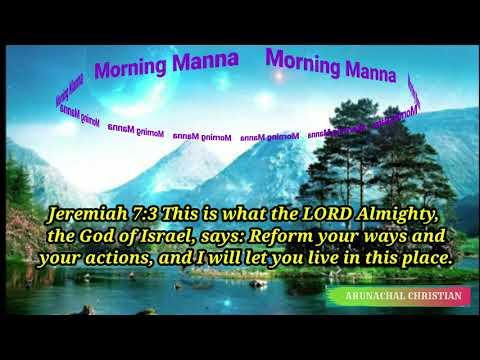 Morning Manna || Jeremiah 7:3 This is what the LORD Almighty, the God of Israel, says....