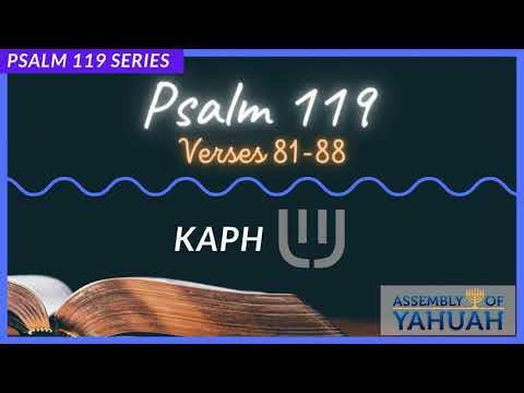 Psalm 119:81-88. The Hebrew Letter KAPH
