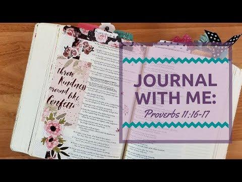 Bible Journaling: Proverbs 11:16-17: Planner Society January 2018