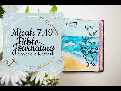 Micah 7:19 // Bible Journaling // Annabelle Kiefer