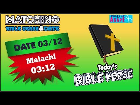 Date 3/12 | Malachi 3:12 | Matching Bible Verse - Today's Date | Daily Bible verse