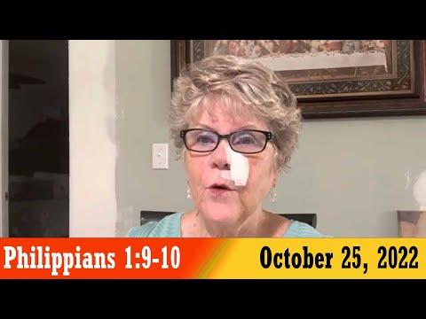 Daily Devotionals for October 25, 2022 - Philippians 1:9-10 by Bonnie Jones