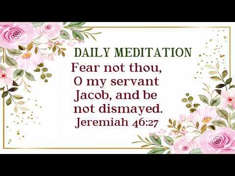 Daily Meditation | Jeremiah 46:27 | August 31, 2022 | Hebron