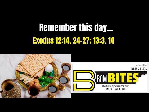 BOM-BITES Episode #522 - Exodus 12:14, 24-27; 13:3,14