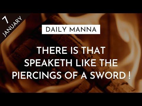 There Is That Speaketh Like The Piercings Of A Sword! | Proverbs 12:18-19 | Daily Manna