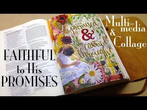Bible Journaling Collage: Faithful to His Promises (Numbers 23:19)
