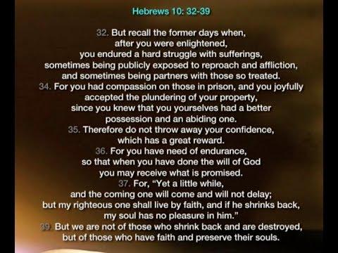 HEBREWS 10:32-39 ... 9. 2. 2018