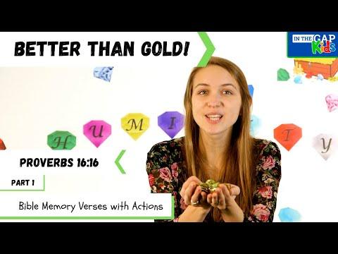 Proverbs 16:16 | Bible Verses to Memorize for Kids with Actions | Humility for kids (Week 1)