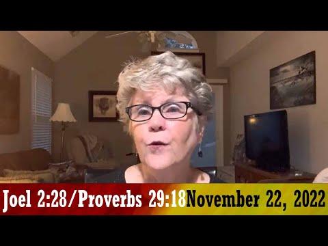Daily Devotionals for November 22, 2022 - Joel 2:28 & Proverbs 29:18 by Bonnie Jones