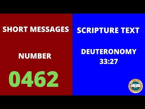 SHORT MESSAGE (0462) ON DEUTERONOMY 33:27