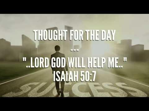 Lord God will help Me(Isaiah 50:7) Thought for the day, Apr 20, 2018