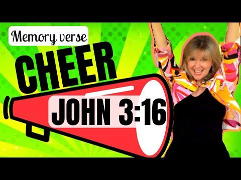 John 3:16 BIBLE MEMORY VERSE CHEER for kids