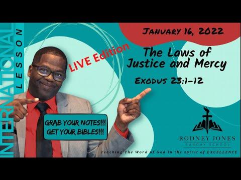 The Laws of Justice and Mercy - Sunday school LIVE - Exodus 23:1-12