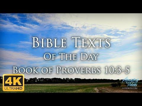 Bible Text Of The Day: Book of Proverbs 10:3-5 KJV Inspiring & Encouraging Devotional Video & Music