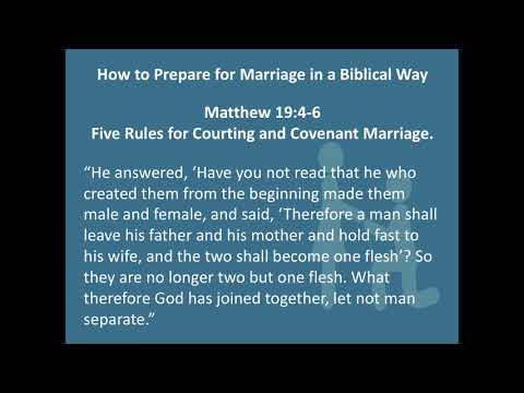 Matthew 19:4-6, Preparing For Marriage