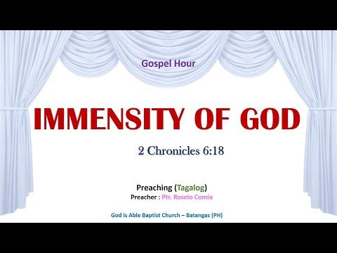 IMMENSITY OF GOD (2 Chronicles 6:18) - Preaching (Tagalog)