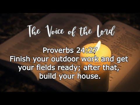 Proverbs 24:27 The Voice of the Lord  March 28, 2022 by Pastor Teck Uy