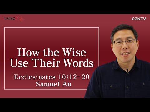 [Living Life] 12.29 How the Wise Use Their Words (Ecclesiastes 10:12-20) - Daily Devotional