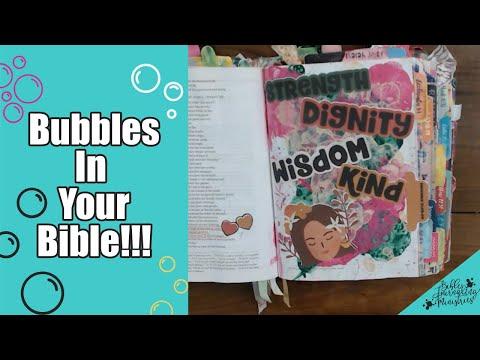 Paint With Bubbles in Your Bible: Bible Journaling Proverbs 32:25-26 With Shalon
