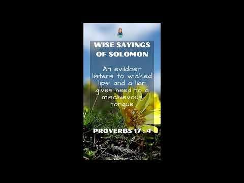 Proverbs 17:4 | NRSV Bible | Wise Sayings of Solomon