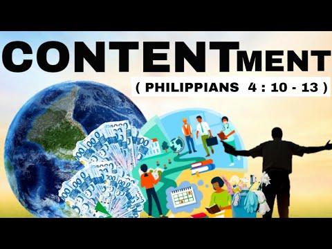 CONTENTMENT  ( Philippians 4:10-13 ) | Bible Study