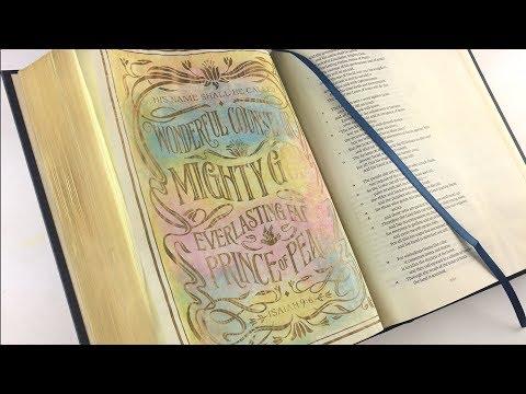 Bible Journaling: Isaiah 9:6 - Illuminated Goldleaf Watercolor