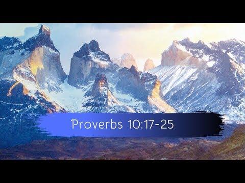 Proverbs 10:17-25