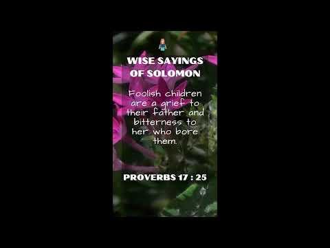 Proverbs 17:25 | NRSV Bible - Wise Sayings of Solomon