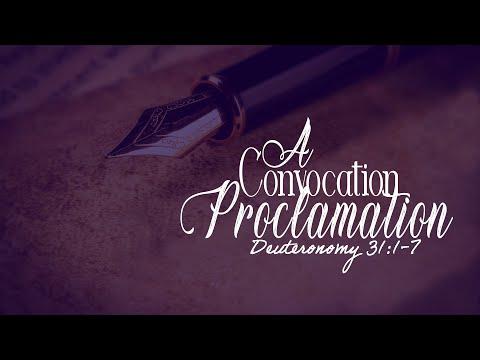 BUILDING CHAMPIONS: A Convocation Proclamation - Deuteronomy 31:1-7