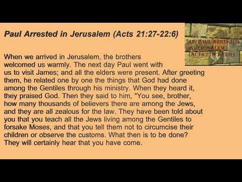 42. Paul Arrested in Jerusalem (Acts 21:27-22:6)