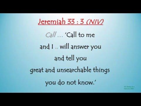 Jeremiah 33 : 3 - Call to me and I will answer you (Scripture Memory Song)