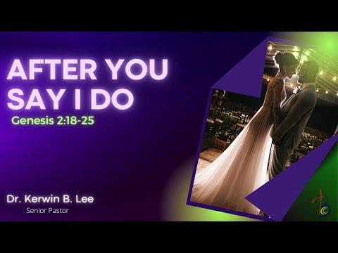 11/2/2021 Bible Study: After You Say I Do - Genesis 2:18-25
