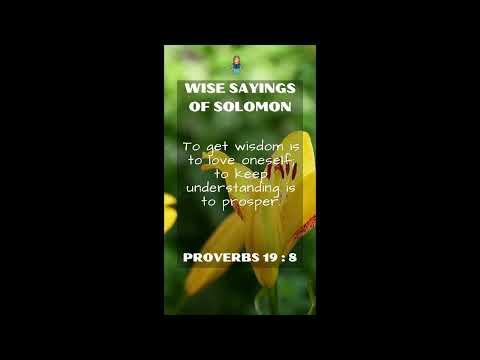 Proverbs 19:8 | NRSV Bible - Wise Sayings of Solomon