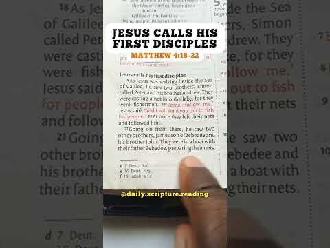 JESUS CALLS HIS FIRST DISCIPLES - Matthew 4: 18-22 #safety #matthew #peace #live #love