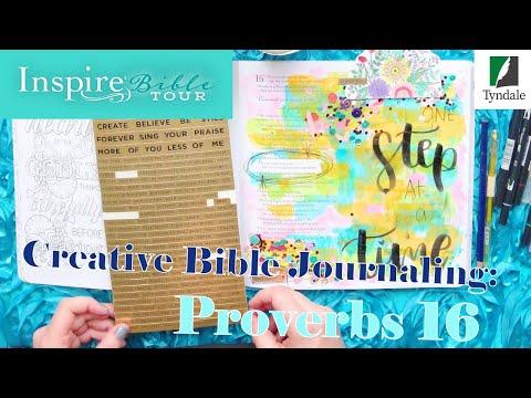 A Creative Bible Journaling Study of PROVERBS 16:1-9 with Amber Bolton of the Inspire Bible TOUR