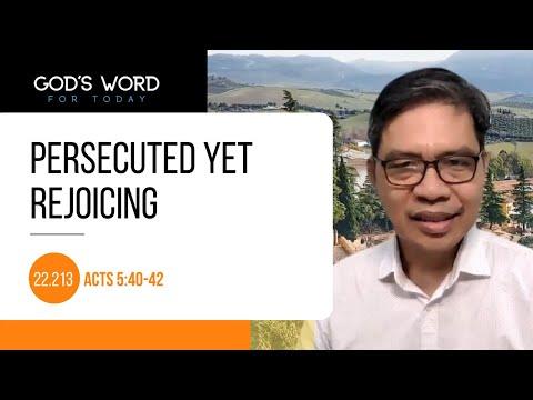 22.213 | Persecuted Yet Rejoicing | Acts 5:40-42 | God's Word for Today with Pastor Nazario Sinon