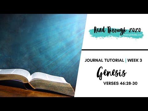 Bible Journaling for Read Through 2020 - Genesis 46:28-30 - Week 4